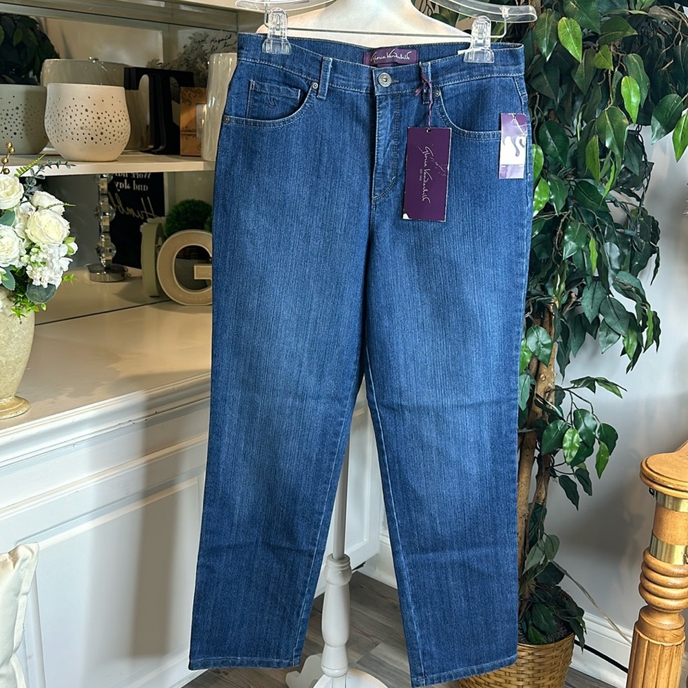 🆕NWT Gloria Vanderbilt Amanda Classic Fit Tapered Blue Jeans, 10